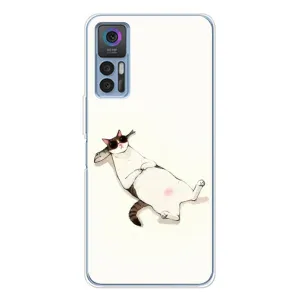Чехол на тематику: Коты для TCL 30 Plus (Отдых)