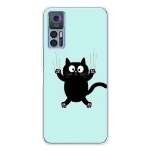 Силиконовый чехол с котиком для TCL 30 Plus