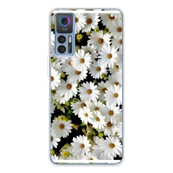 Чехол с рисунком «Рамка в ромашках» для TCL 30 Plus Чехол с рисунком «Рамка в ромашках» для TCL 30 Plus