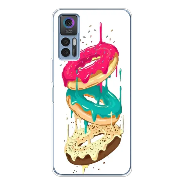Чехол с рисунком «Сочные пончики» для TCL 30 Plus Чехол с рисунком «Сочные пончики» для TCL 30 Plus
