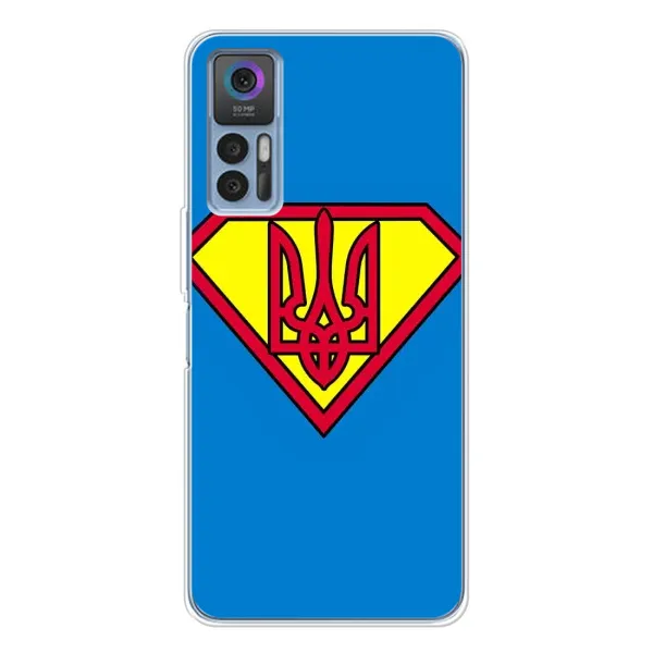 Чехол с рисунком «Super - Герб» для TCL 30 Plus Чехол с рисунком «Super - Герб» для TCL 30 Plus