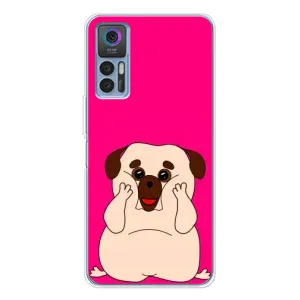 Чехол (ТПУ) Милые собачки для TCL 30 Plus (Веселый Мопсик)