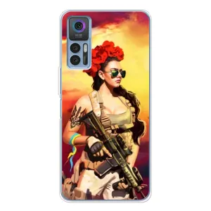 ЗСУ Чехлы (TPU) для TCL 30 Plus (Женщина солдат)