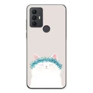 Чохол на тематику: Коти для TCL 30 SE (Білий котик)