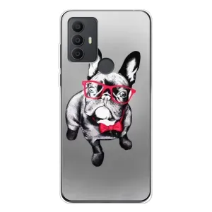 Чохол (ТПУ) Милі песики для TCL 30 SE (Бульдог в окулярах)