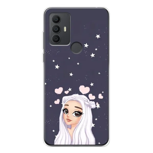 Чехол с рисунком «Девушка и сердечки» для TCL 30 SE Чехол с рисунком «Девушка и сердечки» для TCL 30 SE