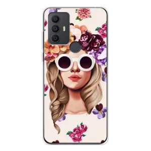 Чехол с картинкой Модные Девчонки TCL 30 SE (Девушка в очках)