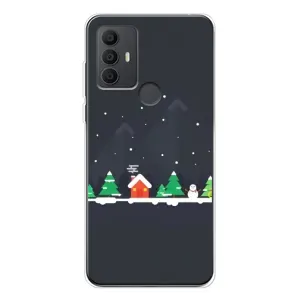 Силиконовый бампер на рождество для TCL 30 SE (Город зимний)