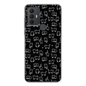 Чохол на тематику: Коти для TCL 30 SE (Котики на чорному)