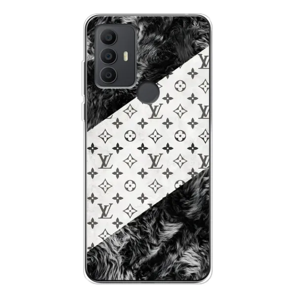 Чехол с рисунком «LV на белом» для TCL 30 SE Чехол с рисунком «LV на белом» для TCL 30 SE