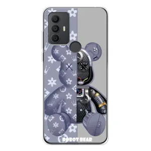 Силиконовый чехол для TCL 30 SE (Медведь Louis Vuitton)