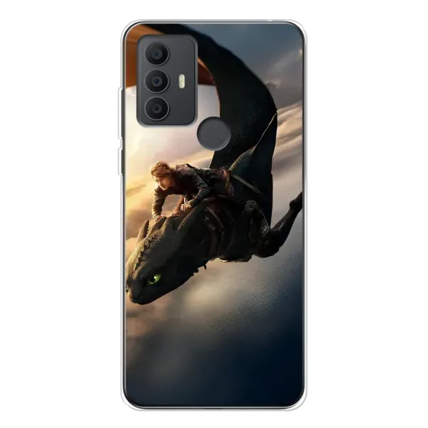 Чехол с рисунком «Полет Беззубика» для TCL 30 SE