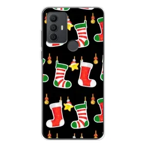 Силиконовый бампер на рождество для TCL 30 SE (Рождественские подарки)