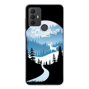 Силиконовый бампер на рождество для TCL 30 SE (Рождественский Олень)