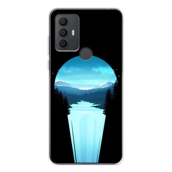 Чехол с рисунком «Синий Водопад» для TCL 30 SE