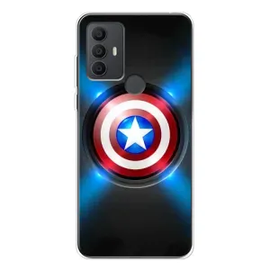 Чохол с Щітом Капітана Америки на TCL 30 SE (Яскраий Щит Капітана)