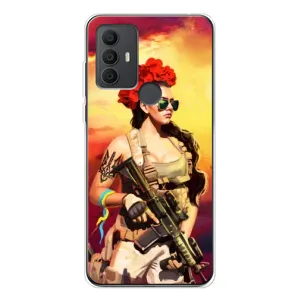 ЗСУ Чехлы (TPU) для TCL 30 SE (Женщина солдат)