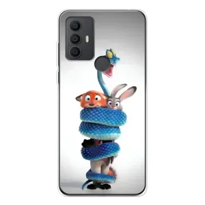 Силиконовый чехол с принтом Зоотрополіс для TCL 30 SE (Змея Зоо)