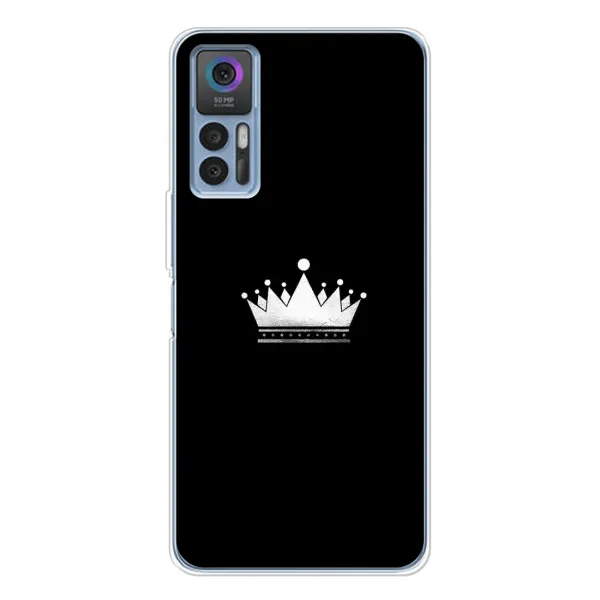 Чехол с рисунком «Белая корона» для TCL 30 Чехол с рисунком «Белая корона» для TCL 30