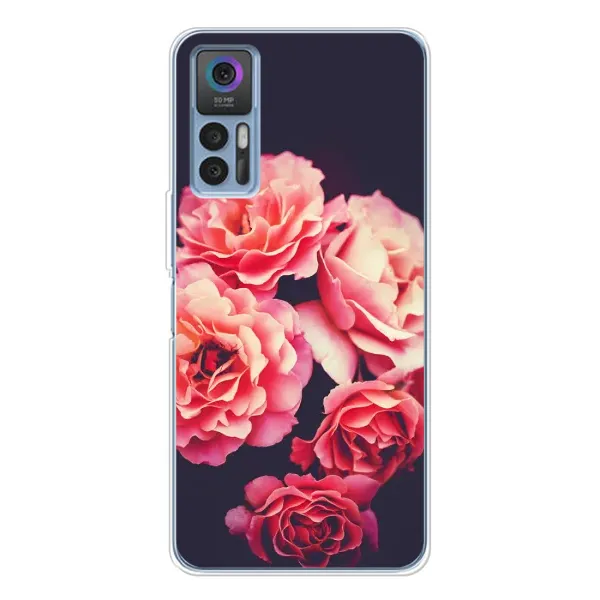 Чехол с рисунком «Бутоны» для TCL 30 Чехол с рисунком «Бутоны» для TCL 30