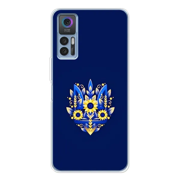Чехол с рисунком «Цветущий Герб» для TCL 30