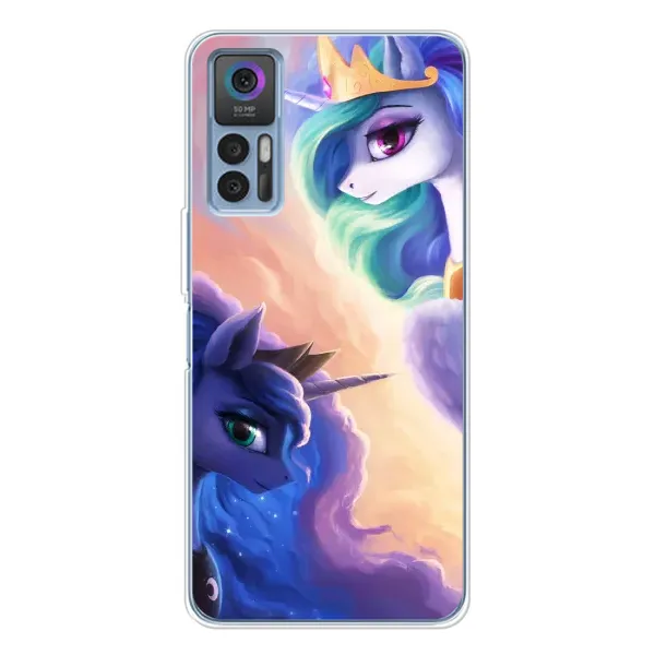 Чехол с рисунком «Единорожки на тучках» для TCL 30 Чехол с рисунком «Единорожки на тучках» для TCL 30