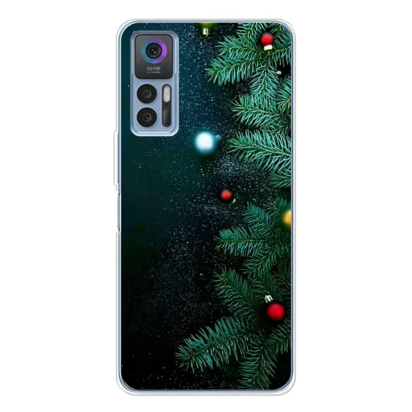 Чехол с рисунком «Елка» для TCL 30