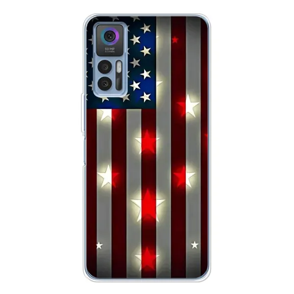 Чехол с рисунком «Флаг США 2» для TCL 30 Чехол с рисунком «Флаг США 2» для TCL 30