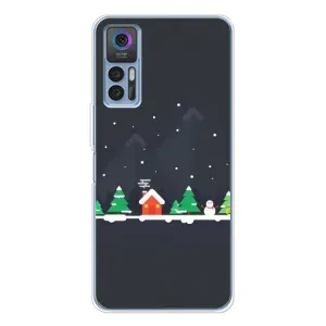Силиконовый бампер на рождество для TCL 30 (Город зимний)