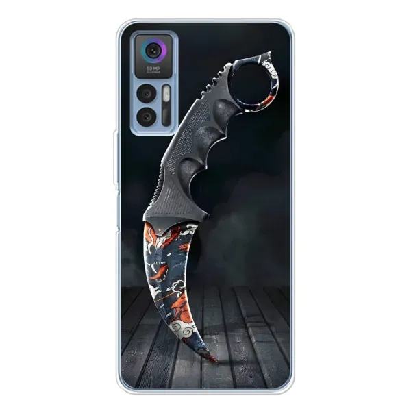 Чехол с рисунком «Кинжал КС ГО» для TCL 30