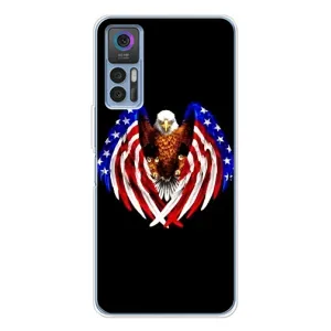 Чехол Флаг USA для TCL 30 (Крылья США)
