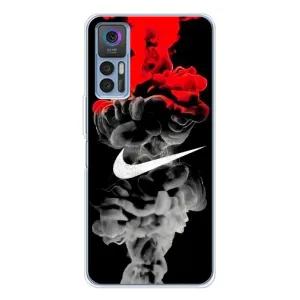 Силиконовый Чехол на TCL 30 с картинкой Nike (Nike дым)