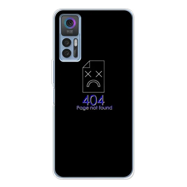 Чехол с рисунком «Ошибка 404» для TCL 30 Чехол с рисунком «Ошибка 404» для TCL 30