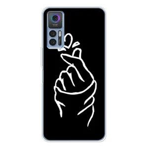 Чохол (Знак сердечка) для TCL 30 (Сердечко на чорному)