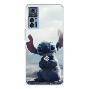 Чехол с рисунком Стич для TCL 30 (Стич с цветочком)
