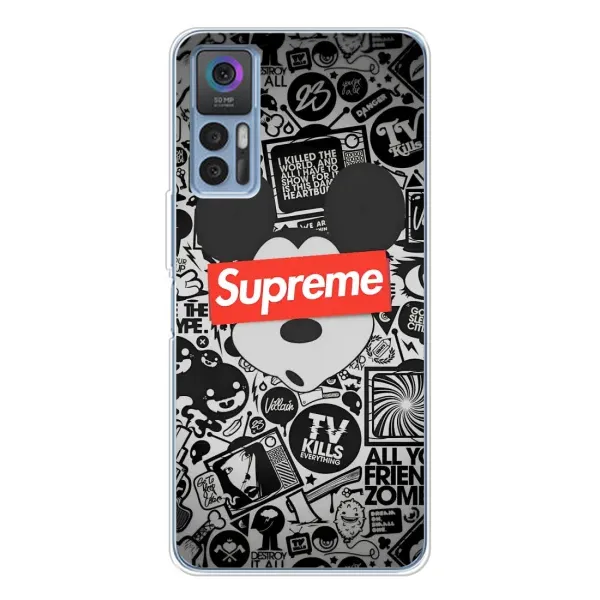 Чехол с рисунком «Supreme Маус» для TCL 30 Чехол с рисунком «Supreme Маус» для TCL 30