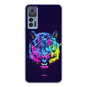 Силиконовый бампер с картинкой животных для TCL 30 (Тигр-Арт)