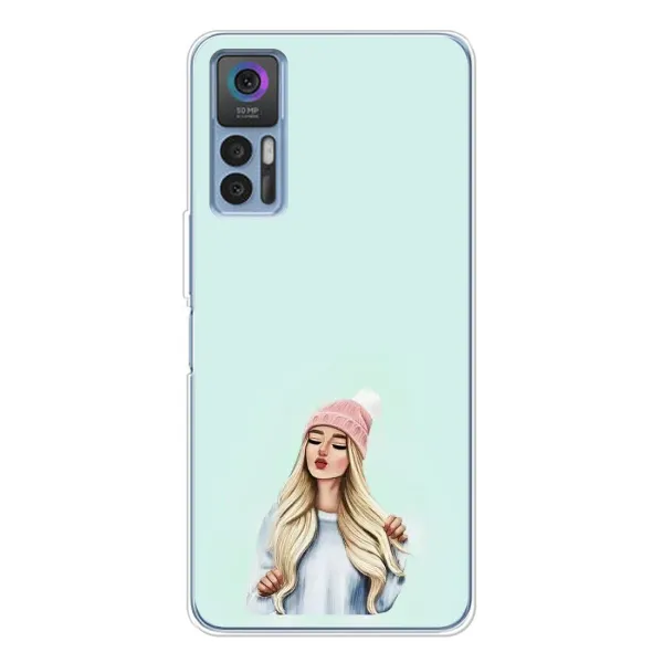 Чехол с рисунком «В шапке» для TCL 30