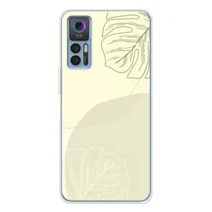 Чехол цветочный дизайн для TCL 30 (Зелёный фон)