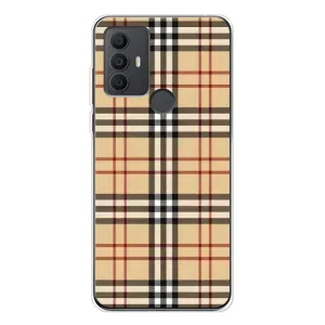 Чехол с рисунком «Burberry стиль» для TCL 306