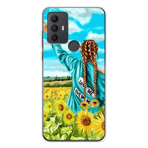 Чехол с рисунком «Девушка на поле» для TCL 306