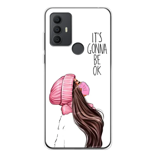 Чехол с рисунком «Девушка в маске» для TCL 306