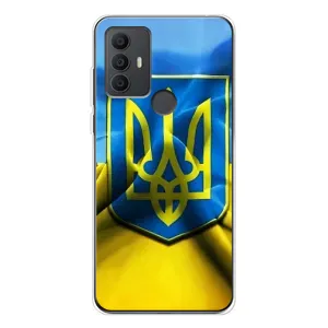 Чехол с картинкой (Патриотический ГЕРБ) на TCL 306 (Герб и Флаг Украины)