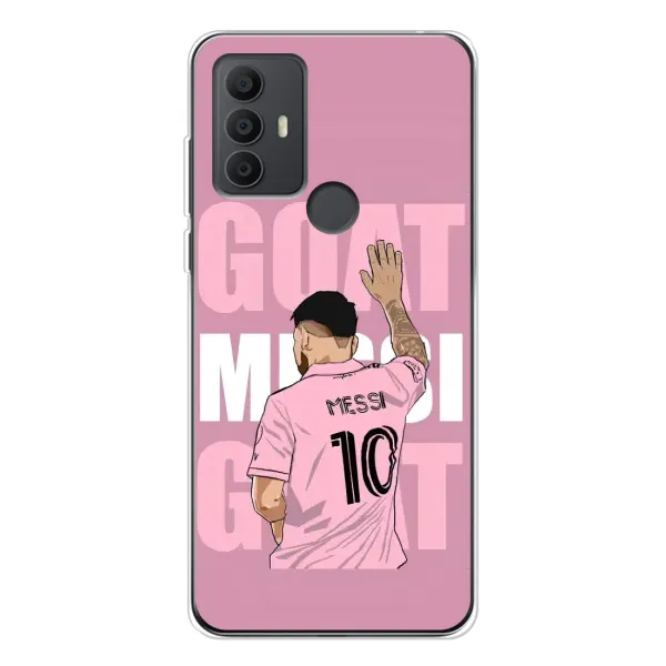 Чехол с рисунком «GOAT MESSI» для TCL 306 Чехол с рисунком «GOAT MESSI» для TCL 306