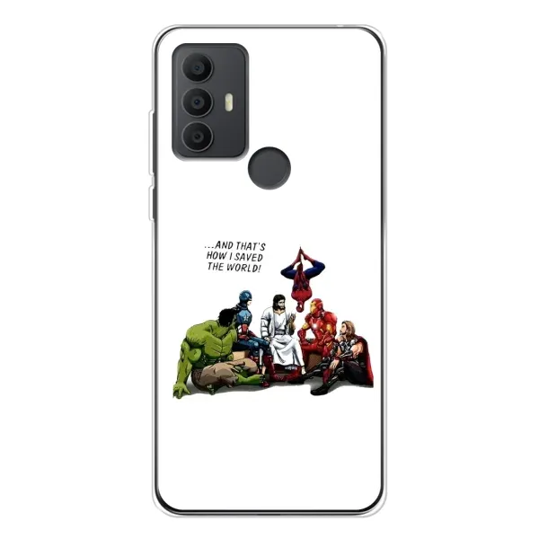 Чехол с рисунком «Иисус супергерой» для TCL 306
