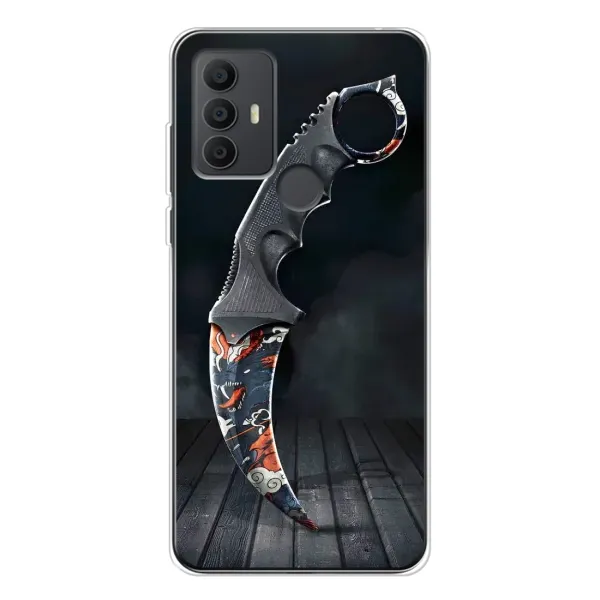 Чехол с рисунком «Кинжал КС ГО» для TCL 306