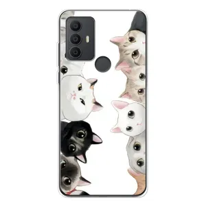 Силиконовый чехол с котиком для TCL 306 (Коты)