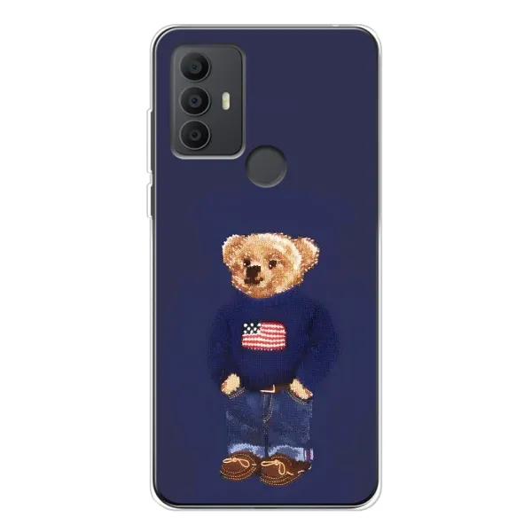 Чехол с рисунком «Мишка USA» для TCL 306