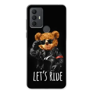 Чехол с рисунком «Модный Мишка» для TCL 306