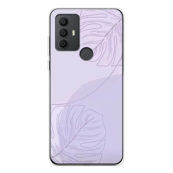 Чехол с рисунком «Монстера фиолетовая» для TCL 306 Чехол с рисунком «Монстера фиолетовая» для TCL 306